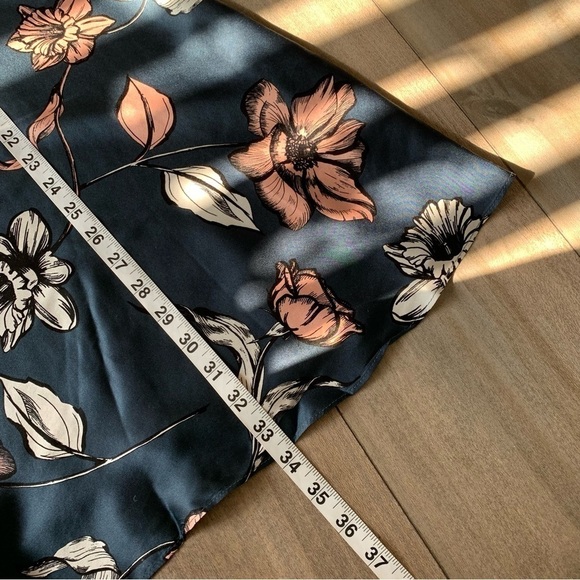 Amanda Uprichard Isla mini choker dress 100% silk blue floral size small - Picture 4 of 8